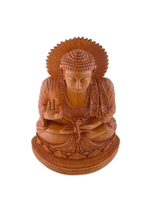 Handcrafted Wooden <b>Buddha</b> Sculpture Traditional Spiritual Home Decor Indoor Tabletop <b>Ornament</b> for Living Room Meditation Space - Product Image 4