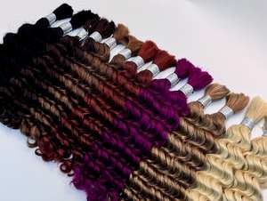 Hint 15A bakire saç derin kıvırcık vücut dalga kıvırcık saç toplu örgü için hiçbir atkı saç yığınları uzantıları tığ örgüler - Product Image 3