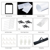 Puluz 200cm Tenda Studio Foto LED Profesional Besar, Kotak Plastik Latar Belakang Putih untuk Fotografi Potret Model Dewasa