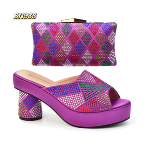 Conjuntos <span class=keywords><strong>de</strong></span> Zapatos y Bolsos <span class=keywords><strong>de</strong></span> Moda Italiana en Oferta, Conjunto <span class=keywords><strong>de</strong></span> Tacones Altos a Juego con Bolsos <span class=keywords><strong>de</strong></span> Fiesta con Pedrería, Proveedor Dorado en Línea - Product Image 3