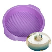 Khuôn Bánh Silicon Tròn Baking Pan 10 Inch Silicone Baking Khuôn Tròn Cho Bữa Tiệc Sinh Nhật