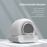 Litière intelligente pour chat OVS, auto-nettoyante, contrôle par application, pour plusieurs chats, grande capacité 65L, faible bruit
