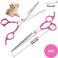 Tijeras Profesionales Personalizadas de 7.5 Pulgadas para Peluquería Canina, con Recubrimiento Negro, para Cortar el Pelo de Mascotas