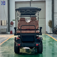 Voiturette de golf électrique 6 places, pneus tout-terrain, homologuée pour la route, batterie lithium 72V