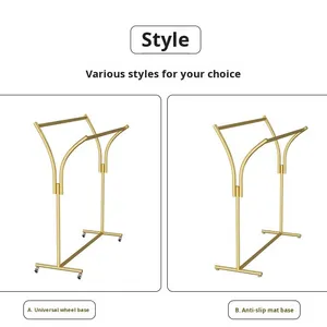Porte-<span class=keywords><strong>vêtements</strong></span> double rangée simple style Island, avec <span class=keywords><strong>étagère</strong></span> centrale et double barre, <span class=keywords><strong>pour</strong></span> salon et magasin de <span class=keywords><strong>vêtements</strong></span> - Product Image 5