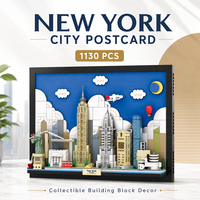 Wange 5921 New York City Postcard Wall Hanging Small Particle Patchwork Creative Photo Decoration Building Blocks Set Toys