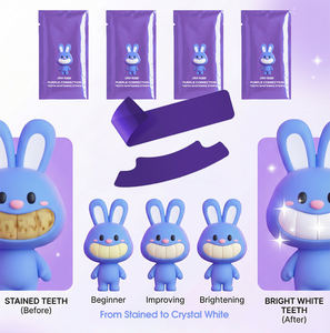 Bandes blanchissantes pour les dents à formule PAP personnalisée, éclaircissement rapide, violet, 14 jours, pour une blancheur durable - Product Image 6