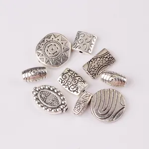 Mix zinc alloy Charm silver plated 7 Different Style jewelry Beads in manila For Bracelet Necklace