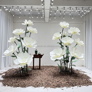 Soporte <span class=keywords><strong>de</strong></span> Flores con Luz LED, Instalación <span class=keywords><strong>de</strong></span> Arte Floral Gigante Hecha a Mano con Organza, Decoración para Bodas, Eventos y Fiestas - Product Image 2