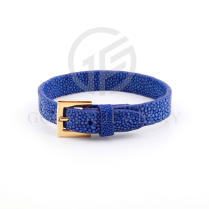 Luxus schmuck Gunine Echte Stachel rochen haut Frauen Leder armband Klasse Uhren armband Großhandel - Product Image 4