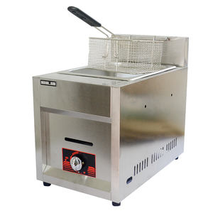 XEOLEO Commercial bonne qualité 6L Mini friteuse à gaz en acier inoxydable <span class=keywords><strong>Portable</strong></span> multifonction rue magasin d'alimentation friteuse - Product Image 2
