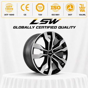ล้ออัลลอยด์ปลอมแปลง LS8129 ขนาด 15-26 นิ้ว 5x112 5x120 5x114.3 สีดำเงา หน้าเจียร 6061 T6 อลูมิเนียม อะไหล่แต่ง - Product Image 3