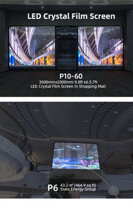 Pantalla LED de Película Transparente 3D Ultra Ad Flexible <span class=keywords><strong>para</strong></span> <span class=keywords><strong>Exteriores</strong></span>, Pantalla de Vidrio de Alta Transparencia a Todo Color, Visualización de Video 8K HDR10+ - Product Image 4