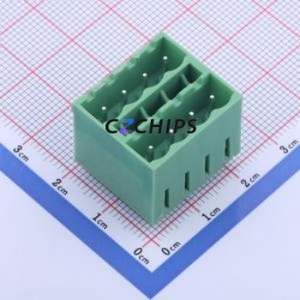 KF2EDGKVCH-5.0-2*4P Plug-in Terminal Block Through hole,P=5mm Connector Board-to-Board / Socket - Closed 2x4P 5mm Green - Product Image 1