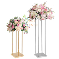 Grands centres de mariage en argent pour table de mariage