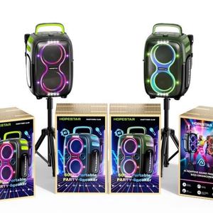 Enceinte portable extérieure Hopestar-partyone <span class=keywords><strong>Club</strong></span> 650W haute puissance avec subwoofer sans fil et double microphone sans fil - Product Image 1