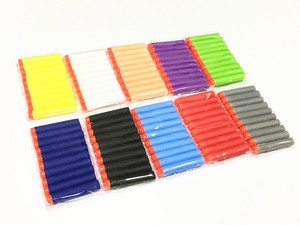 Balles de fléchettes en mousse EVA multicolore 10,000 par boîte, taille 7.2*1.3 cm, sans trous à <span class=keywords><strong>la</strong></span> pointe du pistolet jouet. - Product Image 5