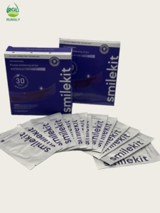 Tiras Blanqueadoras de Dientes RGL V34 con Sabor a Menta, 30 Minutos, para Eliminar Manchas Amarillas, Diseño Morado Natural, 14 Piezas para Uso Doméstico - Product Image 6
