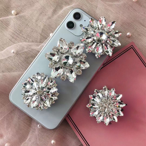 Sang trọng Bling ngọc trai Rhinestone kim cương gấp lên điện thoại chủ Pocket ổ cắm ngón tay biểu tượng tùy chỉnh di động grip lên ổ cắm điện thoại chủ - Product Image 5