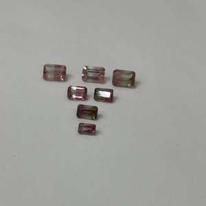 Fifty Fifty Separation Octagon Natural Watermelon <b>Tourmaline</b> Stones Amazingly Hot Loose Gemstones - Product Image 4