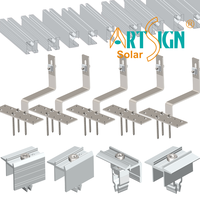 Art Sign Système de fixation solaire pour panneaux photovoltaïques, avec pince de toit solaire et crochet pour tuiles, structure en acier inoxydable, OEM