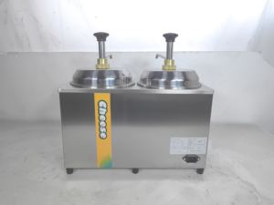 110V 220V Acero inoxidable CE Single Double <span class=keywords><strong>Triple</strong></span> Pumps Dispensador de salsa Comercial Hot Fudge Warmer para Chocolate Queso Caramelo - Product Image 5