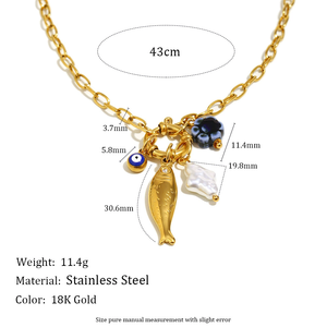 Un collier à boucle à ressort unique et créatif en acier inoxydable 18K avec un style européen et américain - Product Image 5