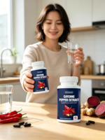 Capsules de piment de Cayenne NUOWIN pour hommes, booster naturel du sperme, soutien énergétique et vitalité, végétalien, naturel, 60 capsules