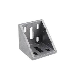 Angle Bracket Aluminium 310.08/370.08 Hot Sale Aluminium Profile Accessories Matt Surface 60x60 T Slot Angle Bracket With End Cap