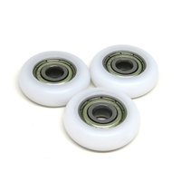 Rouleaux de glisse en plastique POM revêtu de nylon 8x40x10 mm BSR62840-10 OD 40 mm pour portes coulissantes