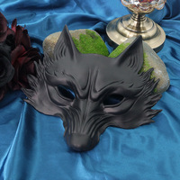 Masque de renard en PU, très vendu à l'international, accessoire de costume pour jeu de rôle, masque de mascarade, accessoire de cosplay décoratif, vente en gros