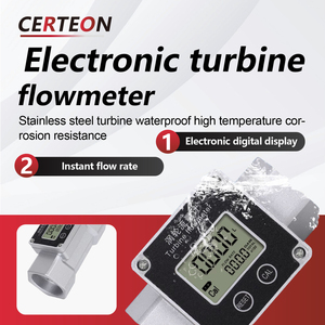 Liquid Inline Pulse 4-20mA LCD 1inch 1.5inch 2inch Instantaneous Totalizer Urea Threaded Stainless <strong>Digital</strong> Turbine <strong>Flow</strong> <strong>Meter</strong> - Product Image 2