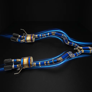 Escape de Titanio CSZ para Chevrolet <span class=keywords><strong>Corvette</strong></span> <span class=keywords><strong>C7</strong></span> Stingray/Z51/Z06/<span class=keywords><strong>ZR1</strong></span> 6.2L 2014-2019, Tubo en X, Silenciador con Válvulas, Escape Trasero, Puntas de Escape - Product Image 2