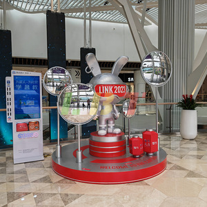 Escultura de Conejo de Fibra de Vidrio Libit Yuanyu para Centros Comerciales, Figura Artística del Año Nuevo Chino - Product Image 2