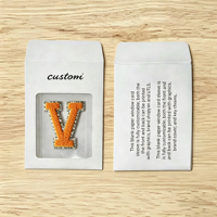 Patch chenille paillettes dorées fer sur patchs lettres Orange livraison le lendemain A-Z lettre en stock
