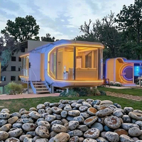 Capsule spatiale extérieure en acier portable d'usine Sleep Pod House pour chambre d'hôtel Serre préfabriquée