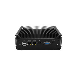 Mini <span class=keywords><strong>PC</strong></span> Wanlan Barebone con <span class=keywords><strong>2</strong></span> LAN, doble RS232/RS485, ranura SIM para módulo WLAN 4G LTE, Mini <span class=keywords><strong>PC</strong></span> industrial sin ventilador i3 5005U - Product Image 1