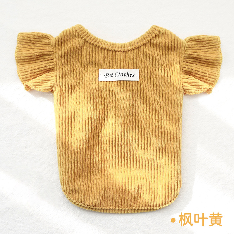 Lotus leaf sleeve vest - Maple yellow