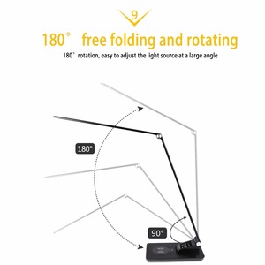 LED Desk Lamp <b>Wireless</b> Charging Table <b>Light</b> 5 Modes Reading Lamp One Touch Multi-function Bedroom Lamp USB Charging Night <b>Light</b> - Product Image 4
