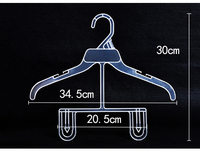39cm Kunststoff Kinder Kinder Kleiderbügel Kunststoff transparent verbunden Baby Rack kleine Kleidung Bad Kleiderbügel Racks für die Anzeige