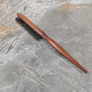 หวีไม้สามแถวปลายแหลมสำหรับแต่งหน้า หวีผมหยิกแบบทรงขนหมู สำหรับใช้ในบ้านและทำความสะอาด - Product Image 6