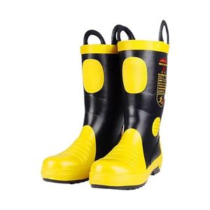 YIDAO <span class=keywords><strong>Bottes</strong></span> de pompier et EMS doublées de feutre pour hommes et femmes avec résistance chimique FR Upperand Steel Toe Fire Fighter Boots - Product Image 4