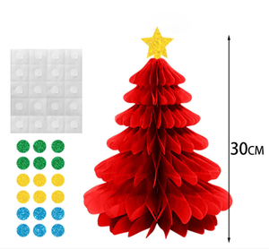 Decorazione centrotavola di carta a nido d'ape natale san patrizio albero di Natale campana trifoglio pendente ornamenti per festa - Product Image 3
