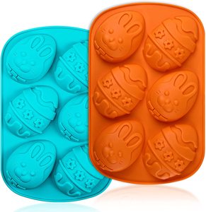 Moldes de huevo de Pascua sin BPA, paquete de 2 moldes de Chocolate <span class=keywords><strong>Jumbo</strong></span> de Pascua - Product Image 1