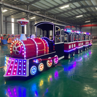 Manèges de train sans rails électriques amusants pour enfants, utilisés dans les parcs d'attractions touristiques