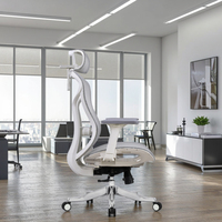 Chaise de bureau ergonomique en maille à dossier moyen, nouveau produit Foshan, avec fonctions réglables, design moderne