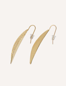 Pendientes CUCOCUCA YXQ E230 de Acero Inoxidable Color Dorado, Pendientes Minimalistas, Elegantes y Delicados con Corte - Product Image 2