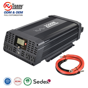 2500W Pure Sine Wave Power <strong>Inverter</strong> 12V/<strong>24V</strong> DC to 110V/120V AC for Car Truck RV Boat with Overload Protection CE Certified - Product Image 1