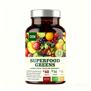 OEM/ODM bio Superfood verdure mix compresse di energia immunitaria e salute intestinale integratori di pillole vegane con frutta e verdura - Product Image 1