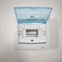 Boîte de distribution électrique modulaire MCB à base métallique avec couvercle en PC pour intérieur d'usine, 2 à 22 voies